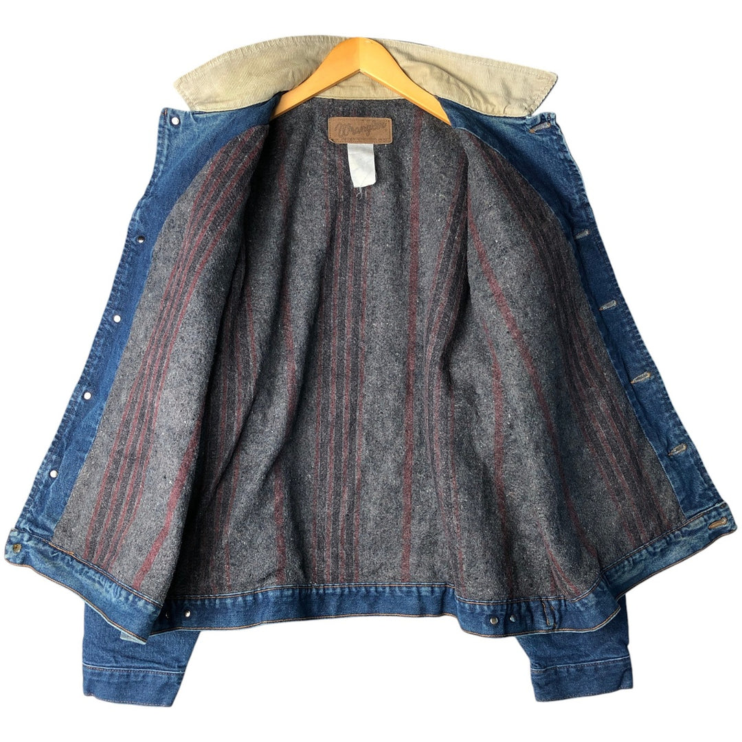Vintage 90'S Wrangler denim jacket, men's size XXL unclear blue type Vintage Second Hand