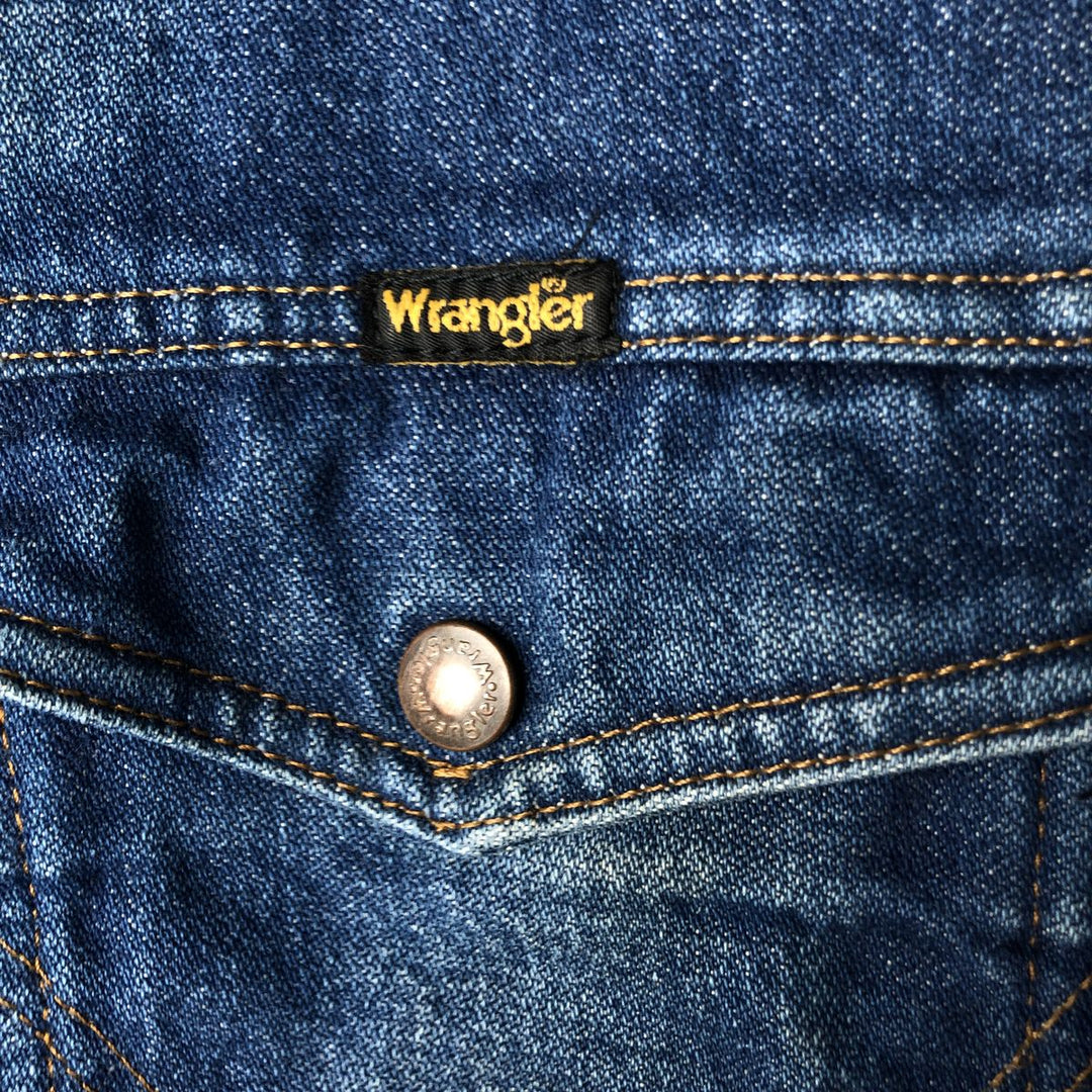Vintage 90'S Wrangler denim jacket, men's size XXL unclear blue type Vintage Second Hand