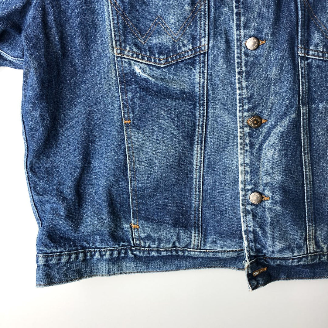 Vintage 90'S Wrangler denim jacket, men's size XXL unclear blue type Vintage Second Hand