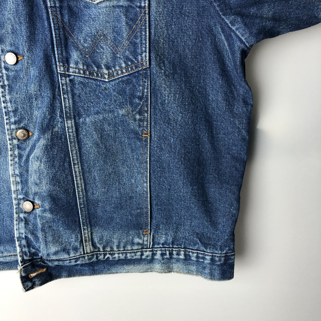 Vintage 90'S Wrangler denim jacket, men's size XXL unclear blue type Vintage Second Hand