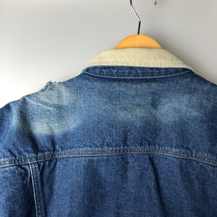 Vintage 90'S Wrangler denim jacket, men's size XXL unclear blue type Vintage Second Hand