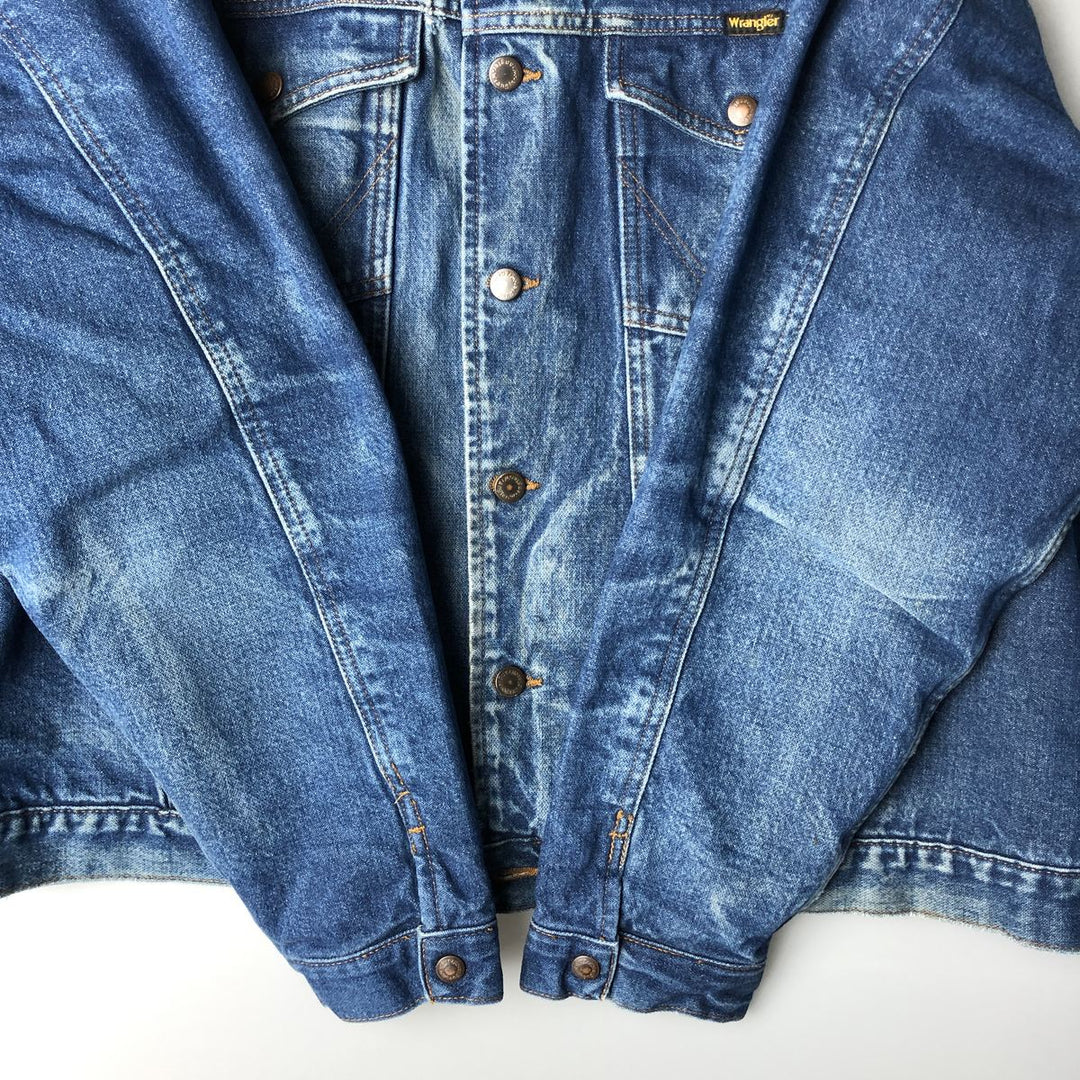 Vintage 90'S Wrangler denim jacket, men's size XXL unclear blue type Vintage Second Hand