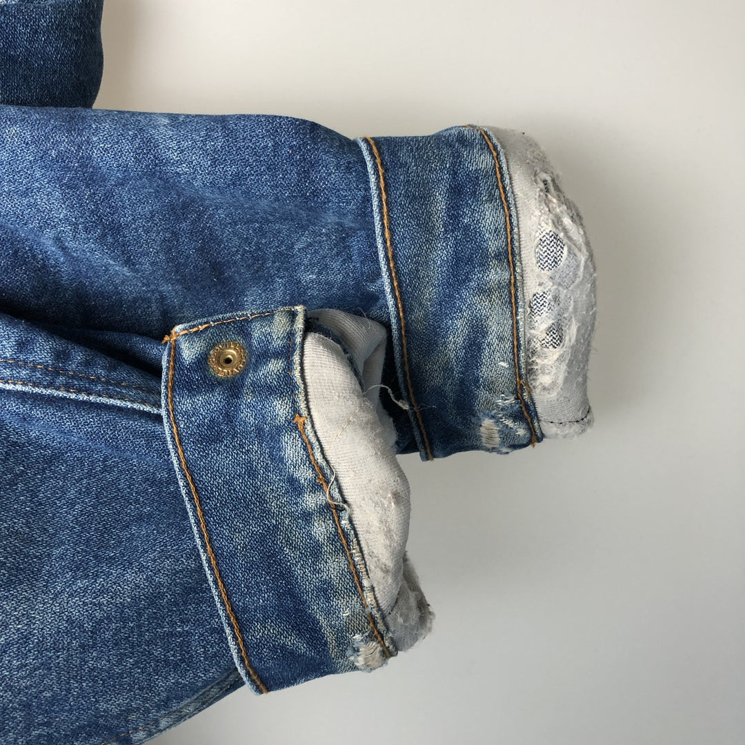 Vintage 90'S Wrangler denim jacket, men's size XXL unclear blue type Vintage Second Hand