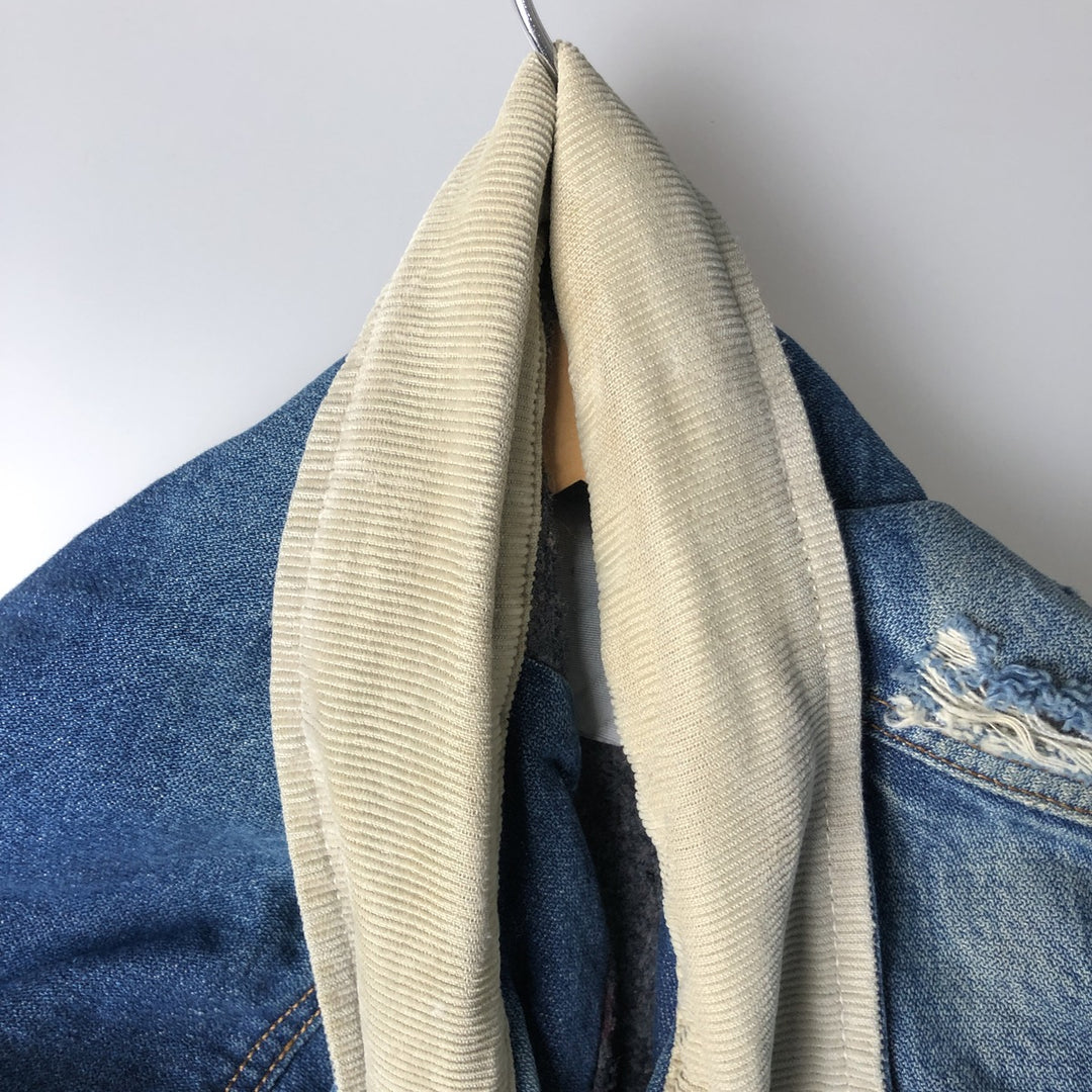 Vintage 90'S Wrangler denim jacket, men's size XXL unclear blue type Vintage Second Hand