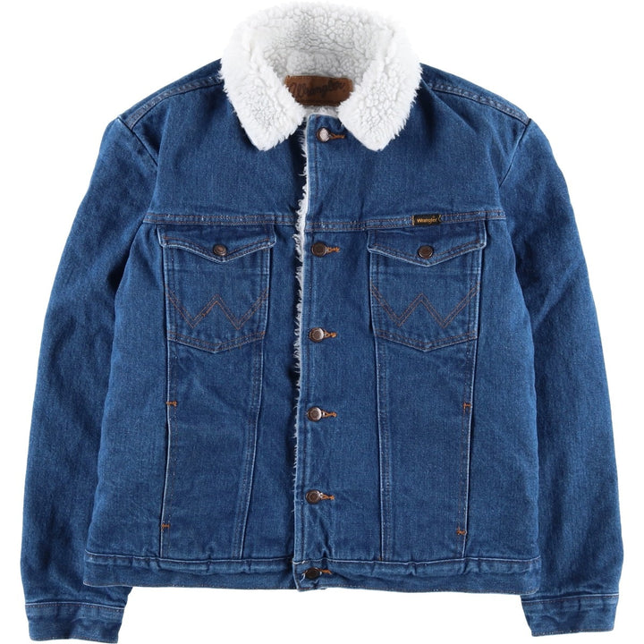 Vintage 90'S Wrangler denim jacket, size L, men's unclear blue type Vintage Second Hand
