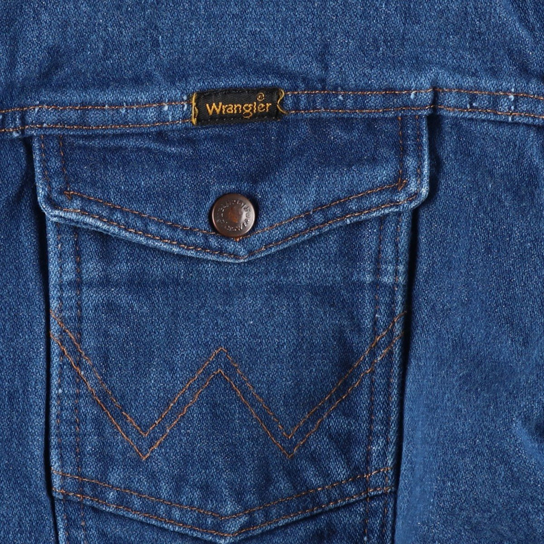 Vintage 90'S Wrangler denim jacket, size L, men's unclear blue type Vintage Second Hand
