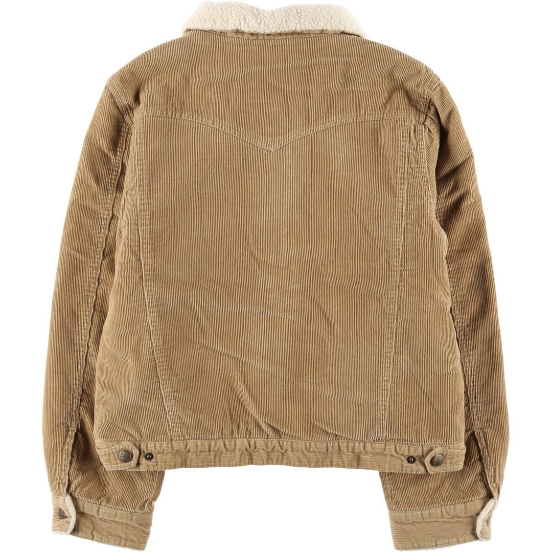 MARVIN RICHARDS Corduroy Boa Jacket, Women's, Size L cotton beige type brown Vintage Second Hand