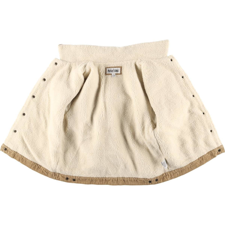 MARVIN RICHARDS Corduroy Boa Jacket, Women's, Size L cotton beige type brown Vintage Second Hand