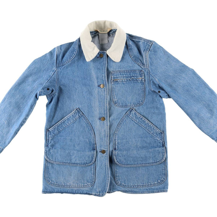 Vintage 1980'S LL Bean hunting jacket, women's size L unclear blue type Vintage Second Hand