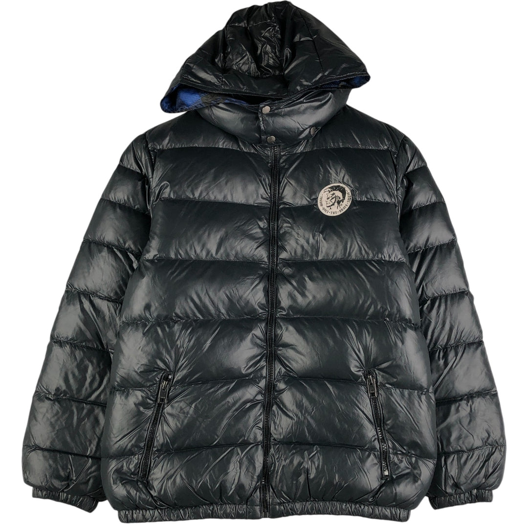Diesel Down Parka, Women's Size M Nylon black type Vintage Second Hand