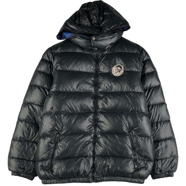 Diesel Down Parka, Women's Size M Nylon black type Vintage Second Hand