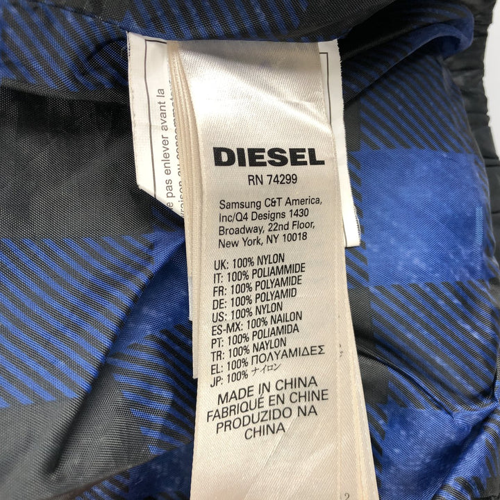 Diesel Down Parka, Women's Size M Nylon black type Vintage Second Hand