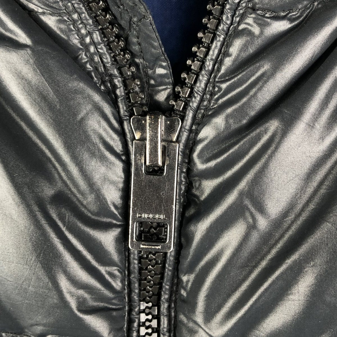 Diesel Down Parka, Women's Size M Nylon black type Vintage Second Hand