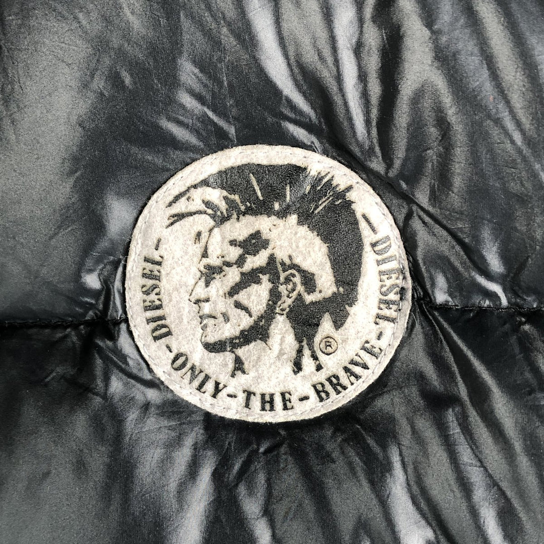 Diesel Down Parka, Women's Size M Nylon black type Vintage Second Hand