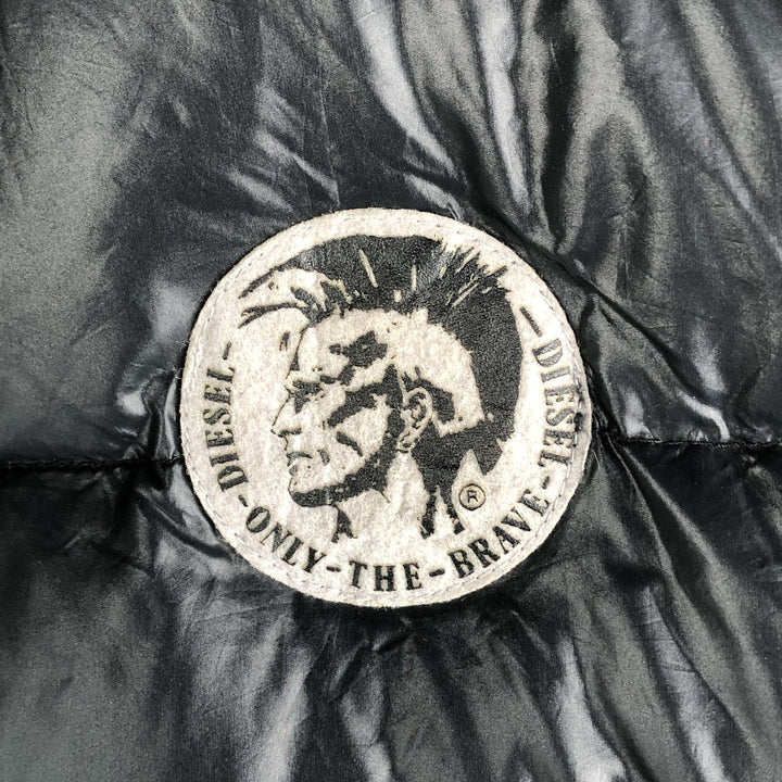 Diesel Down Parka, Women's Size M Nylon black type Vintage Second Hand