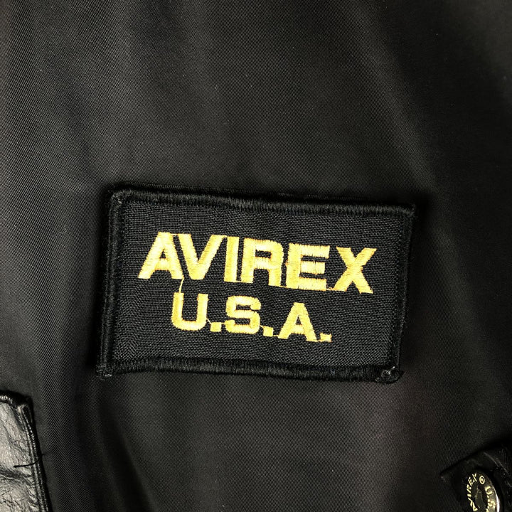 AVIREX B-15 Type Military Flight Jacket, Women's, Size M Nylon black type Vintage Second Hand