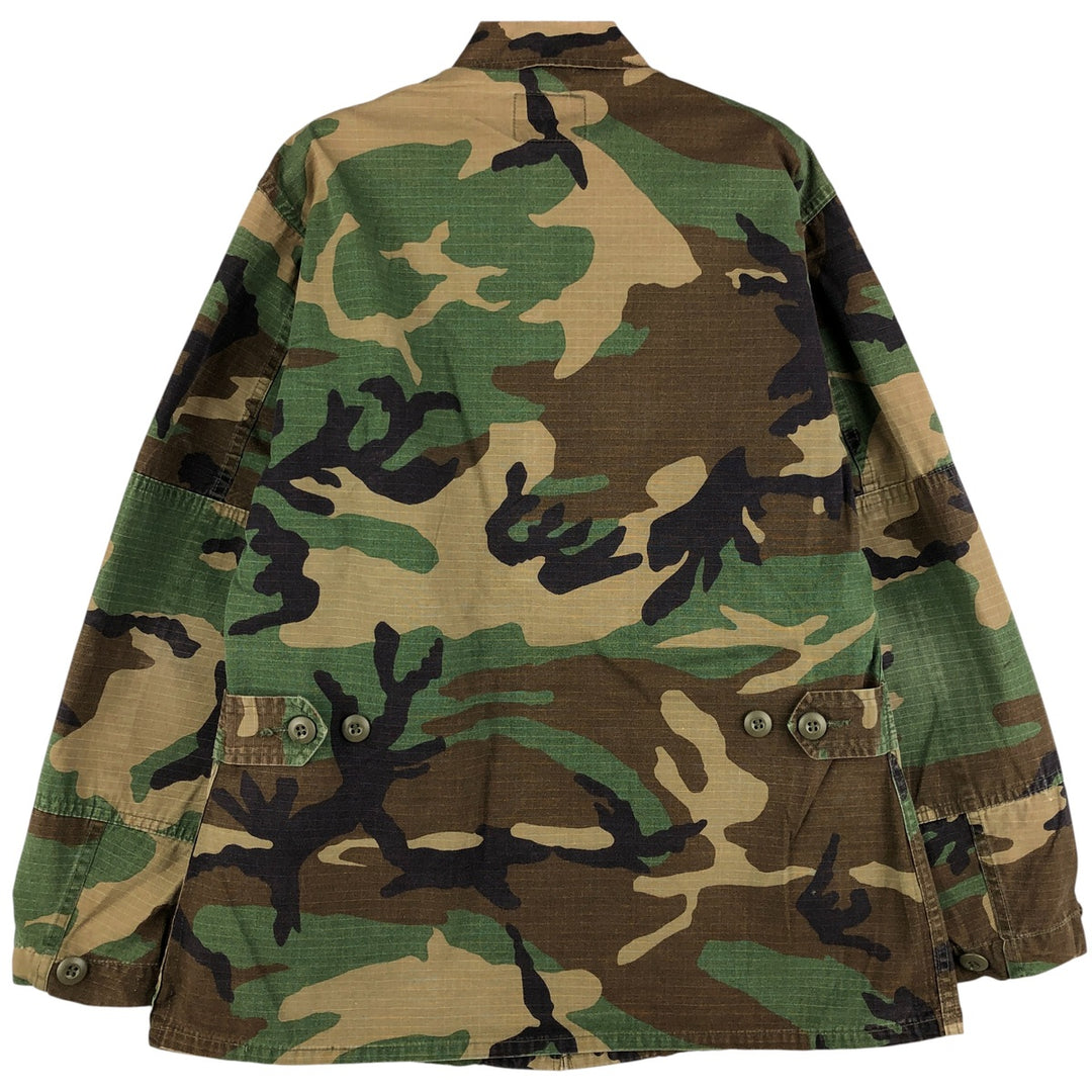 US Military USAF Camouflage Pattern Woodland Camo Ripstop Military Jacket, Women's, Size Medium unclear Khaki type Vintage Second Hand