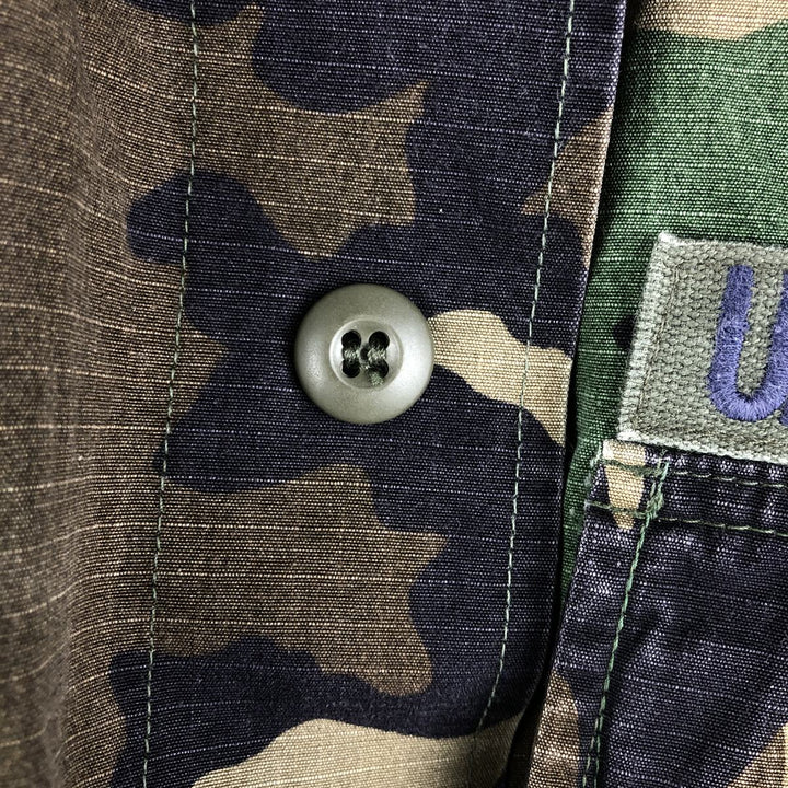 US Military USAF Camouflage Pattern Woodland Camo Ripstop Military Jacket, Women's, Size Medium unclear Khaki type Vintage Second Hand