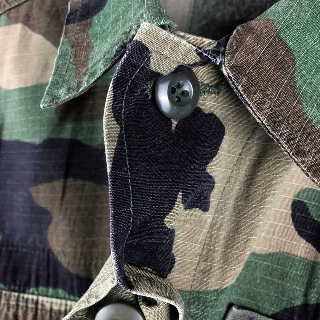 US Military USAF Camouflage Pattern Woodland Camo Ripstop Military Jacket, Women's, Size Medium unclear Khaki type Vintage Second Hand