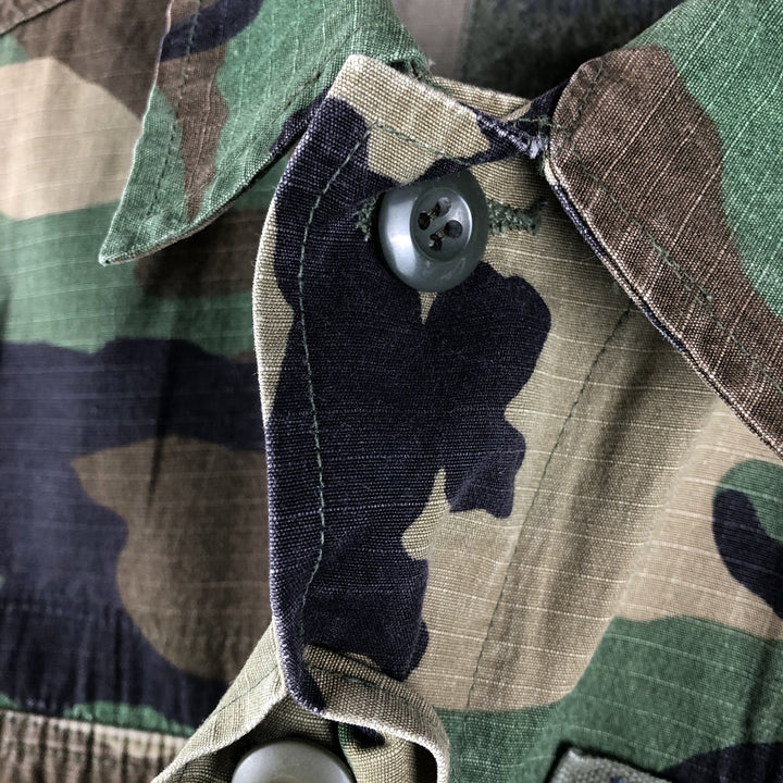 US Military USAF Camouflage Pattern Woodland Camo Ripstop Military Jacket, Women's, Size Medium unclear Khaki type Vintage Second Hand