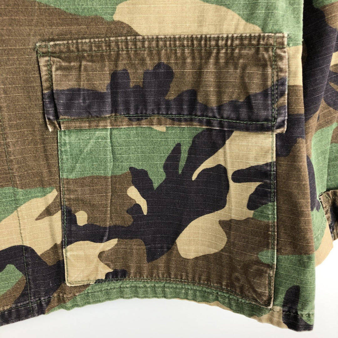 US Military USAF Camouflage Pattern Woodland Camo Ripstop Military Jacket, Women's, Size Medium unclear Khaki type Vintage Second Hand