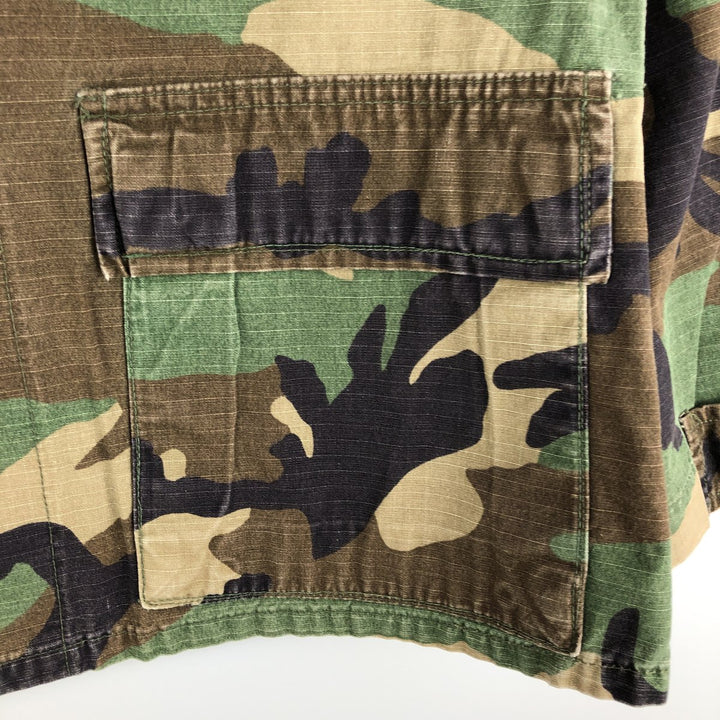 US Military USAF Camouflage Pattern Woodland Camo Ripstop Military Jacket, Women's, Size Medium unclear Khaki type Vintage Second Hand