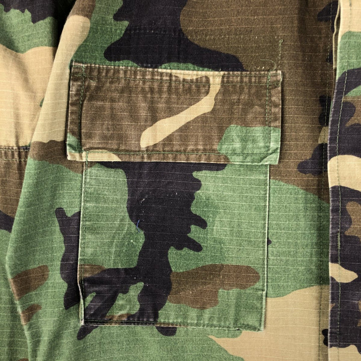US Military USAF Camouflage Pattern Woodland Camo Ripstop Military Jacket, Women's, Size Medium unclear Khaki type Vintage Second Hand