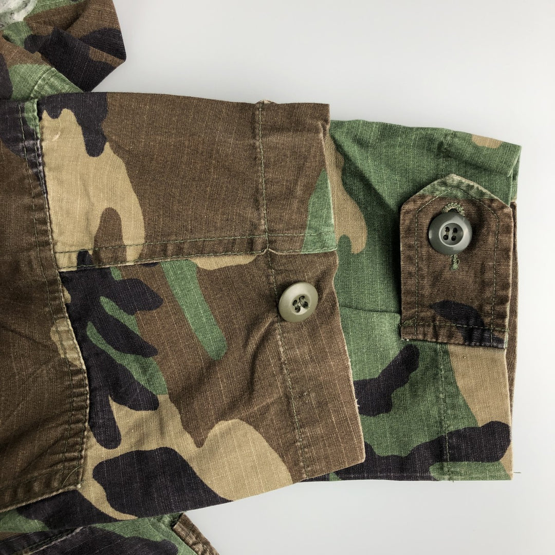 US Military USAF Camouflage Pattern Woodland Camo Ripstop Military Jacket, Women's, Size Medium unclear Khaki type Vintage Second Hand