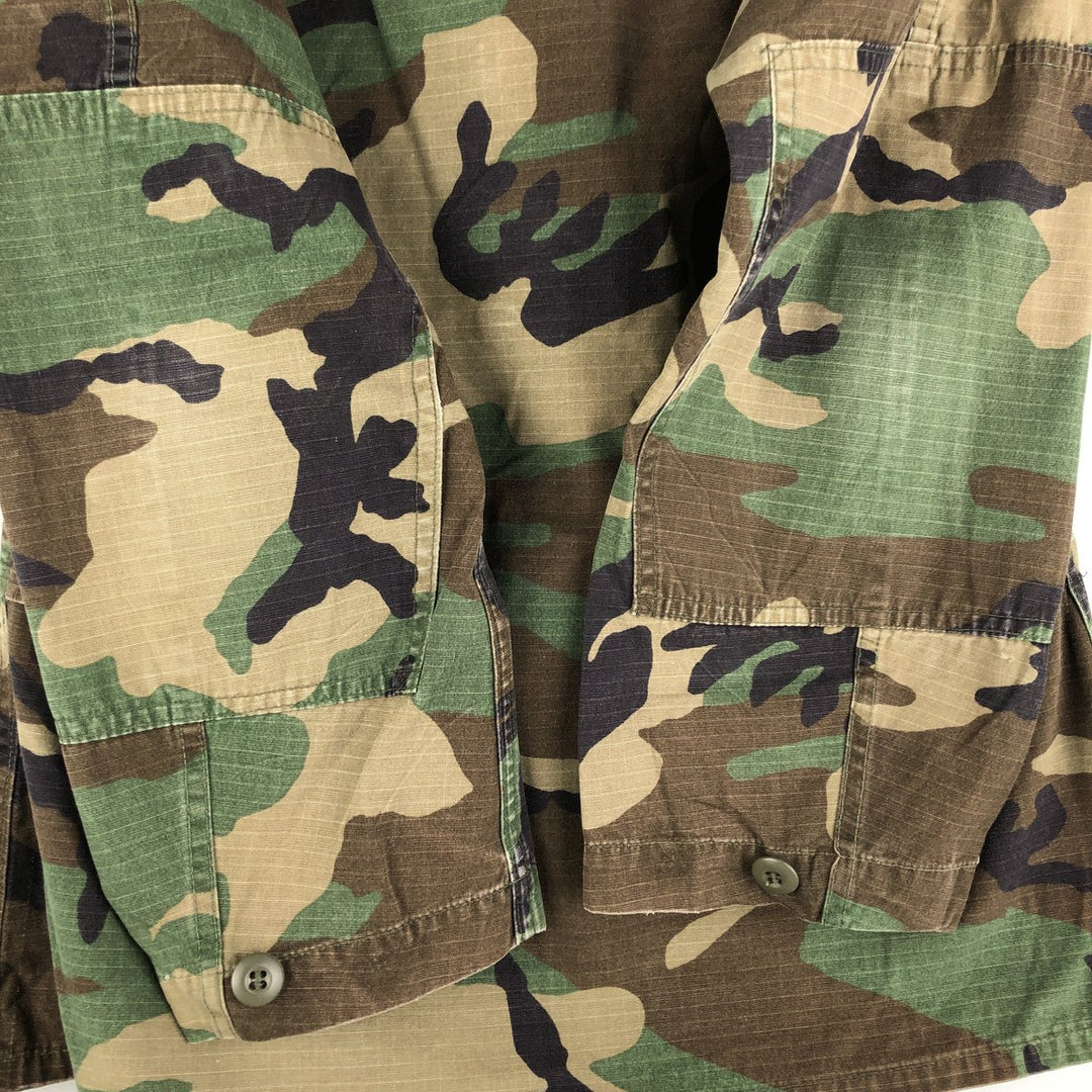 US Military USAF Camouflage Pattern Woodland Camo Ripstop Military Jacket, Women's, Size Medium unclear Khaki type Vintage Second Hand