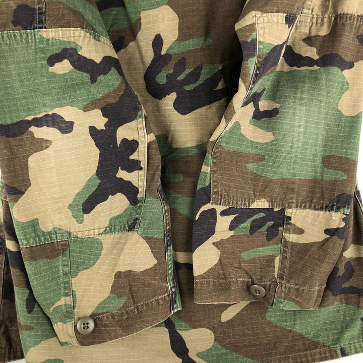 US Military USAF Camouflage Pattern Woodland Camo Ripstop Military Jacket, Women's, Size Medium unclear Khaki type Vintage Second Hand