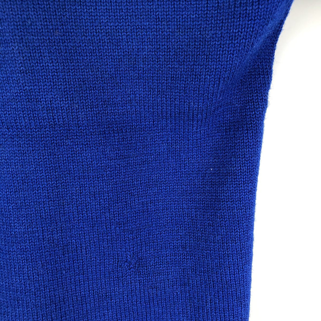 Vintage 70s-80'S THE STANDARD PENNANT CO. Acrylic Lettered Knit Cardigan, Women's Size XS unclear blue type Vintage Second Hand
