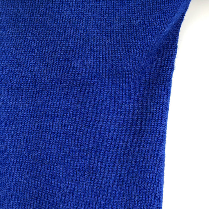 Vintage 70s-80'S THE STANDARD PENNANT CO. Acrylic Lettered Knit Cardigan, Women's Size XS unclear blue type Vintage Second Hand
