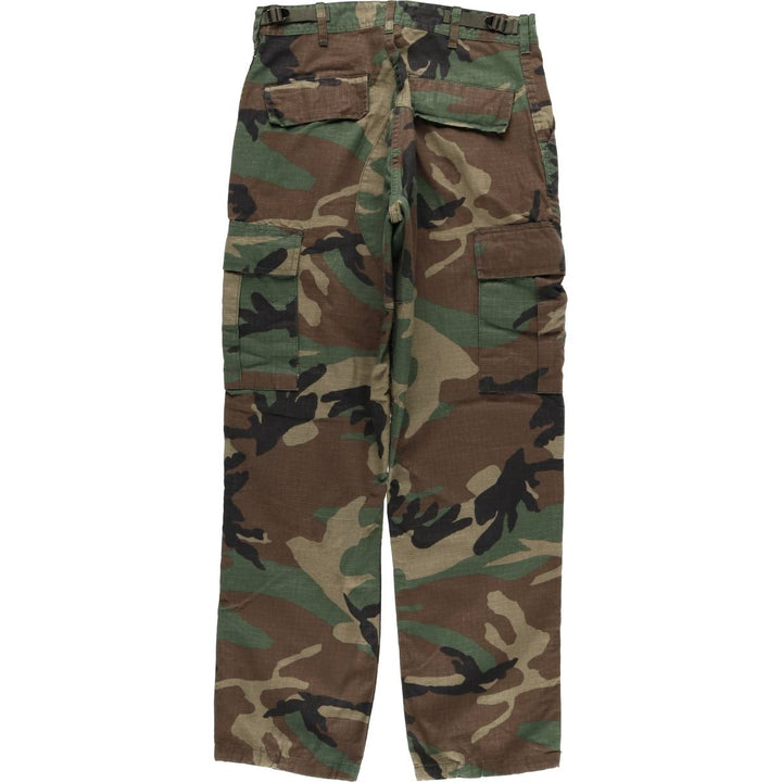 Civilian ROTHCO Camouflage Pattern Ripstop Military Cargo Pants, Small-Short Length, Women's Size L (W27) cotton Khaki type Vintage Second Hand