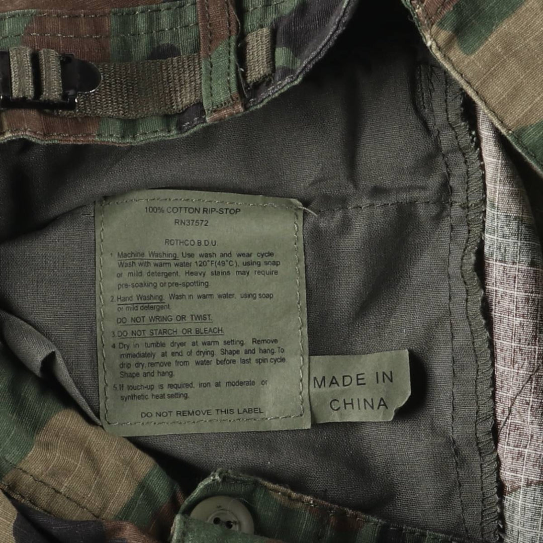 Civilian ROTHCO Camouflage Pattern Ripstop Military Cargo Pants, Small-Short Length, Women's Size L (W27) cotton Khaki type Vintage Second Hand