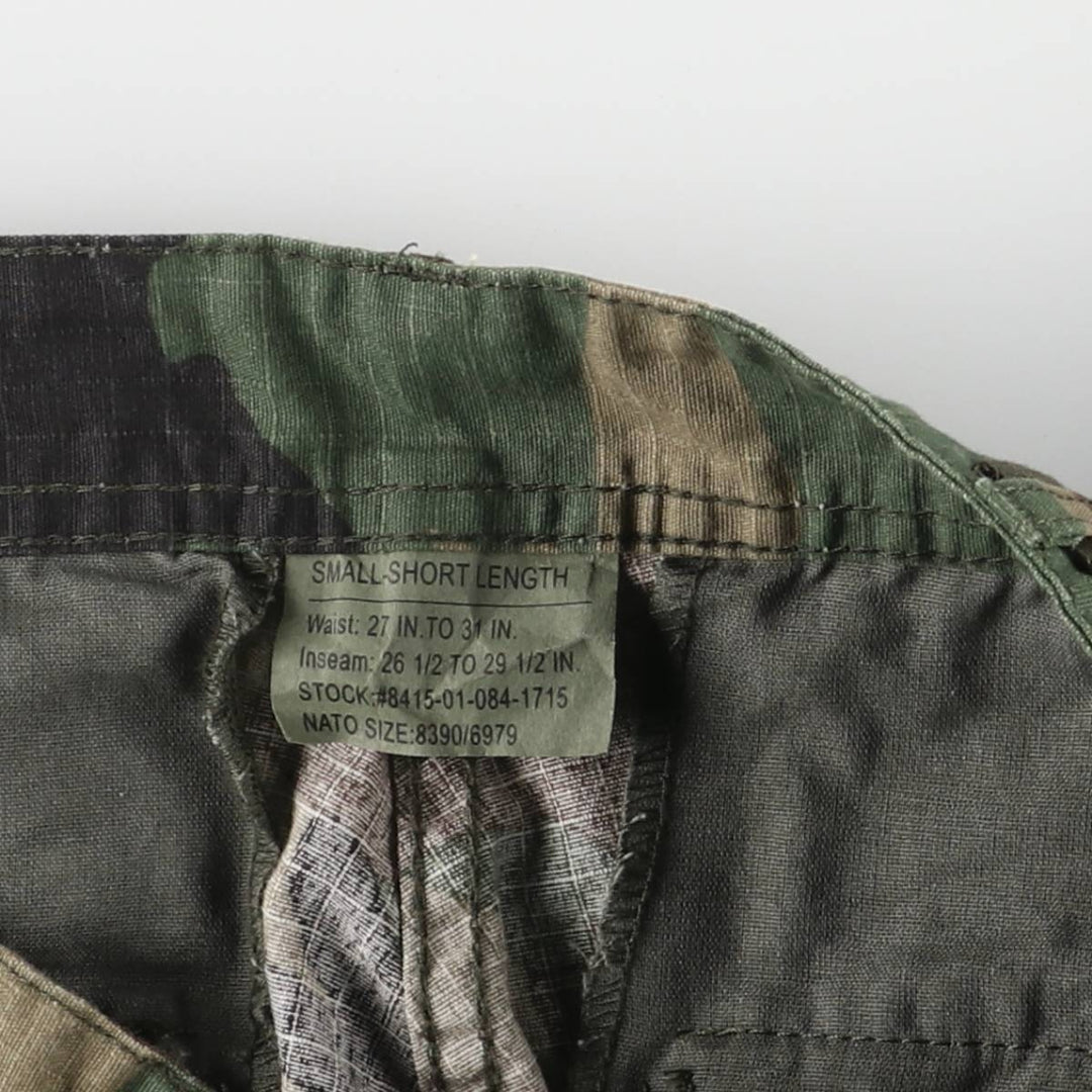 Civilian ROTHCO Camouflage Pattern Ripstop Military Cargo Pants, Small-Short Length, Women's Size L (W27) cotton Khaki type Vintage Second Hand