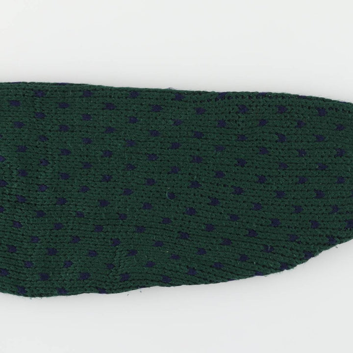 CLUB SPORTIF DE PARIS Birdseye Pattern High Neck Cropped Acrylic Knit Sweater, Women's Size L acrylic Green type dark green Vintage Second Hand