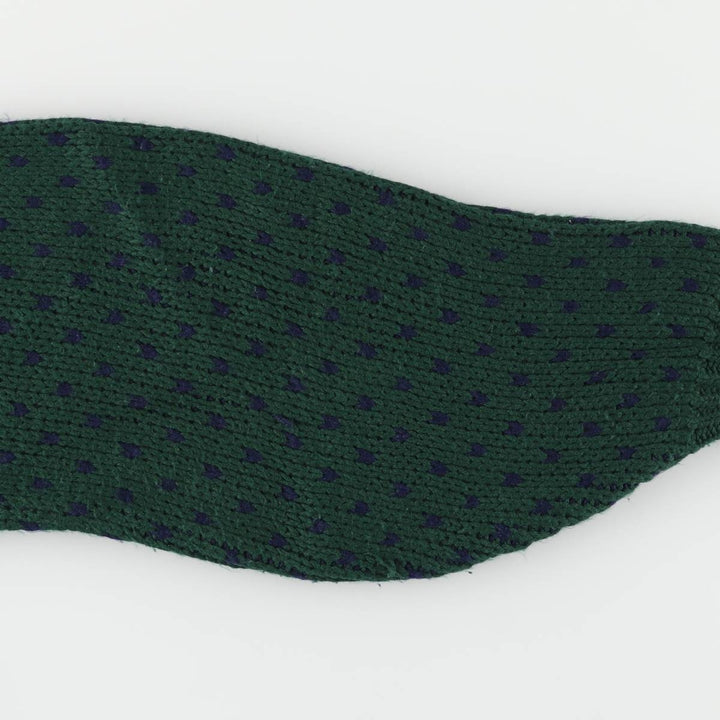 CLUB SPORTIF DE PARIS Birdseye Pattern High Neck Cropped Acrylic Knit Sweater, Women's Size L acrylic Green type dark green Vintage Second Hand