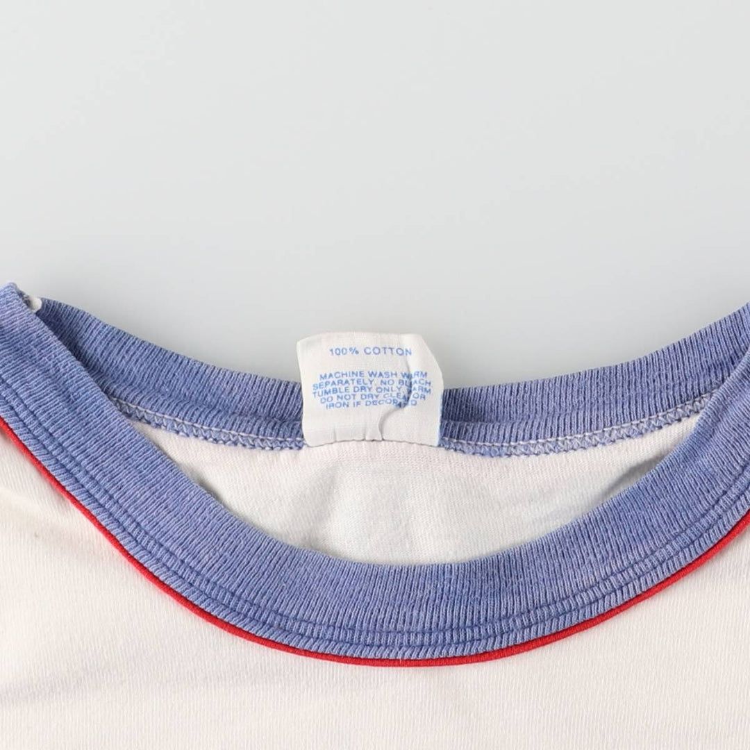 Vintage 1980'S Disney Ringer T-shirt, Made in USA, Men's Size Small cotton white type Vintage Second Hand