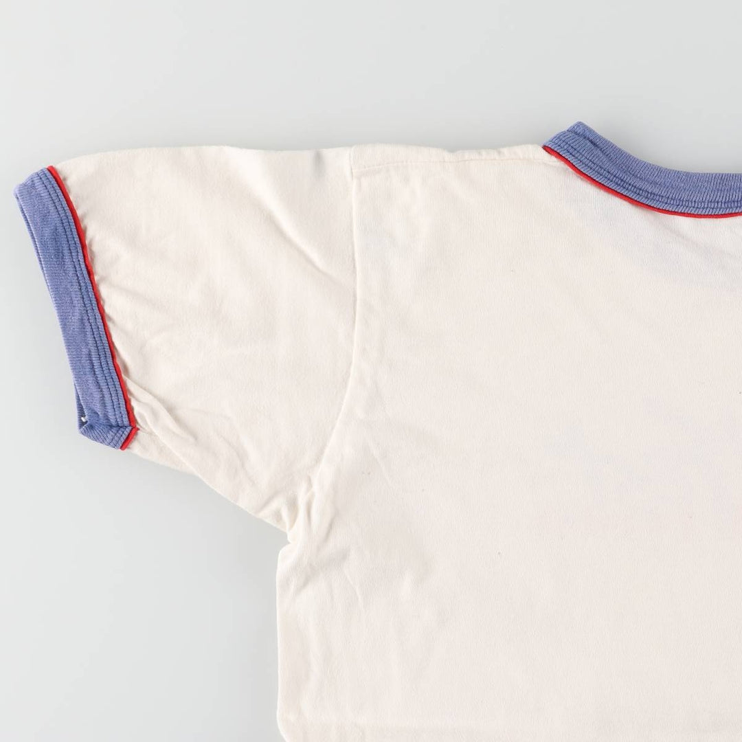 Vintage 1980'S Disney Ringer T-shirt, Made in USA, Men's Size Small cotton white type Vintage Second Hand