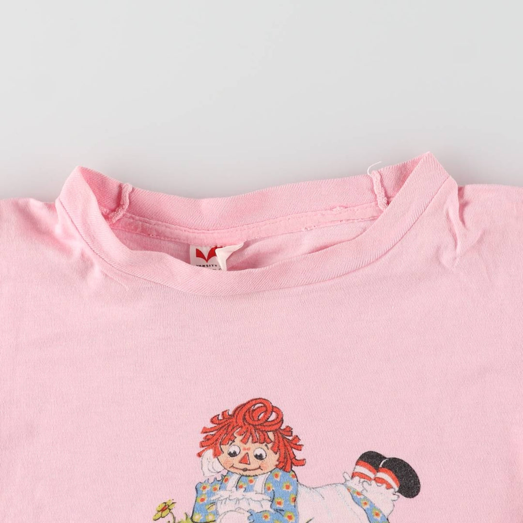 VARSITY HOUSE INC RAGGEDY ANN Raggedy Ann Print T-Shirt, Women's, Size L, Vintage cotton pink type Vintage Second Hand