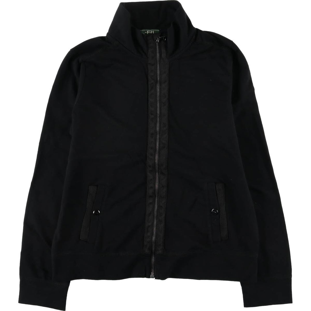 Ralph Lauren ACTIVE full-zip long-sleeved T-shirt, women's size L cotton black type Vintage Second Hand
