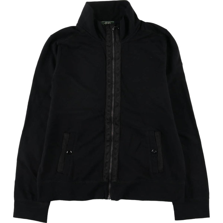 Ralph Lauren ACTIVE full-zip long-sleeved T-shirt, women's size L cotton black type Vintage Second Hand