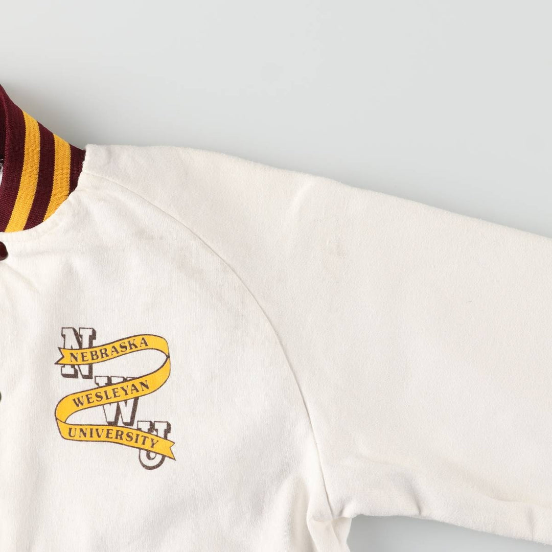 Vintage 70s-80'S Artex College Sweatshirt, Made in USA, Men's Size Small cotton white type Vintage Second Hand