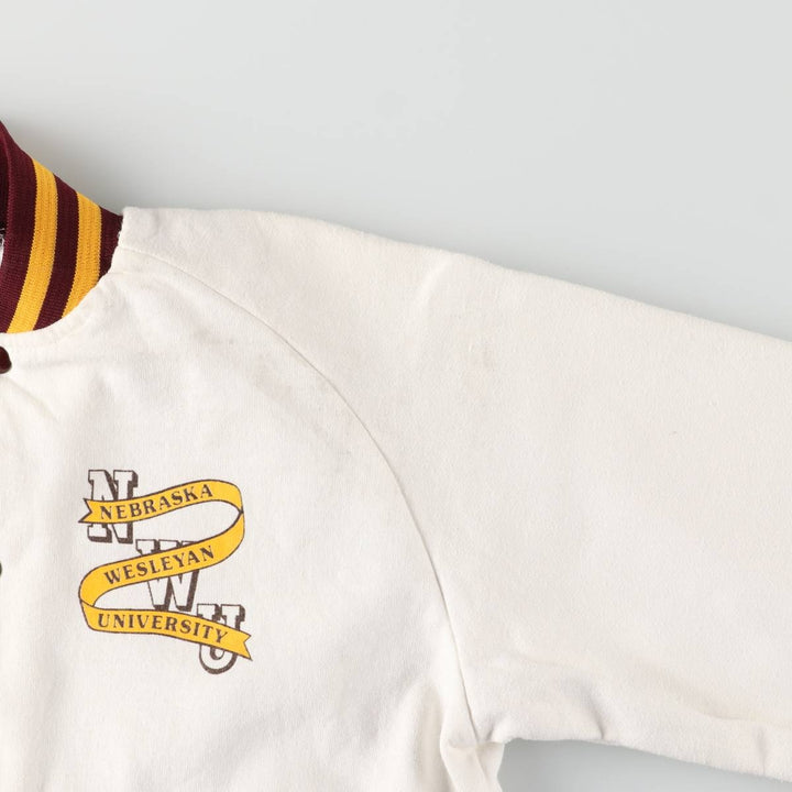 Vintage 70s-80'S Artex College Sweatshirt, Made in USA, Men's Size Small cotton white type Vintage Second Hand