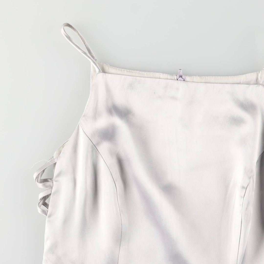 Vintage 90'S Be Smart Maxi Camisole Dress, Made in USA, Women's Size Medium acetate Silver type Vintage Second Hand