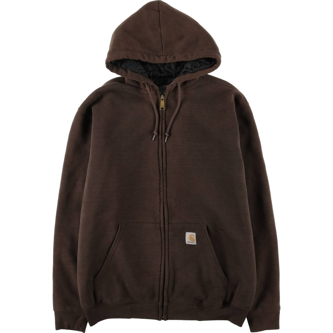 Carhartt Men's XL Full-Zip Hoodie with Padding unclear brown type Vintage Second Hand