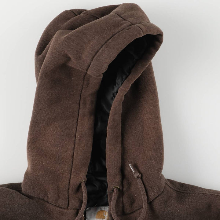 Carhartt Men's XL Full-Zip Hoodie with Padding unclear brown type Vintage Second Hand
