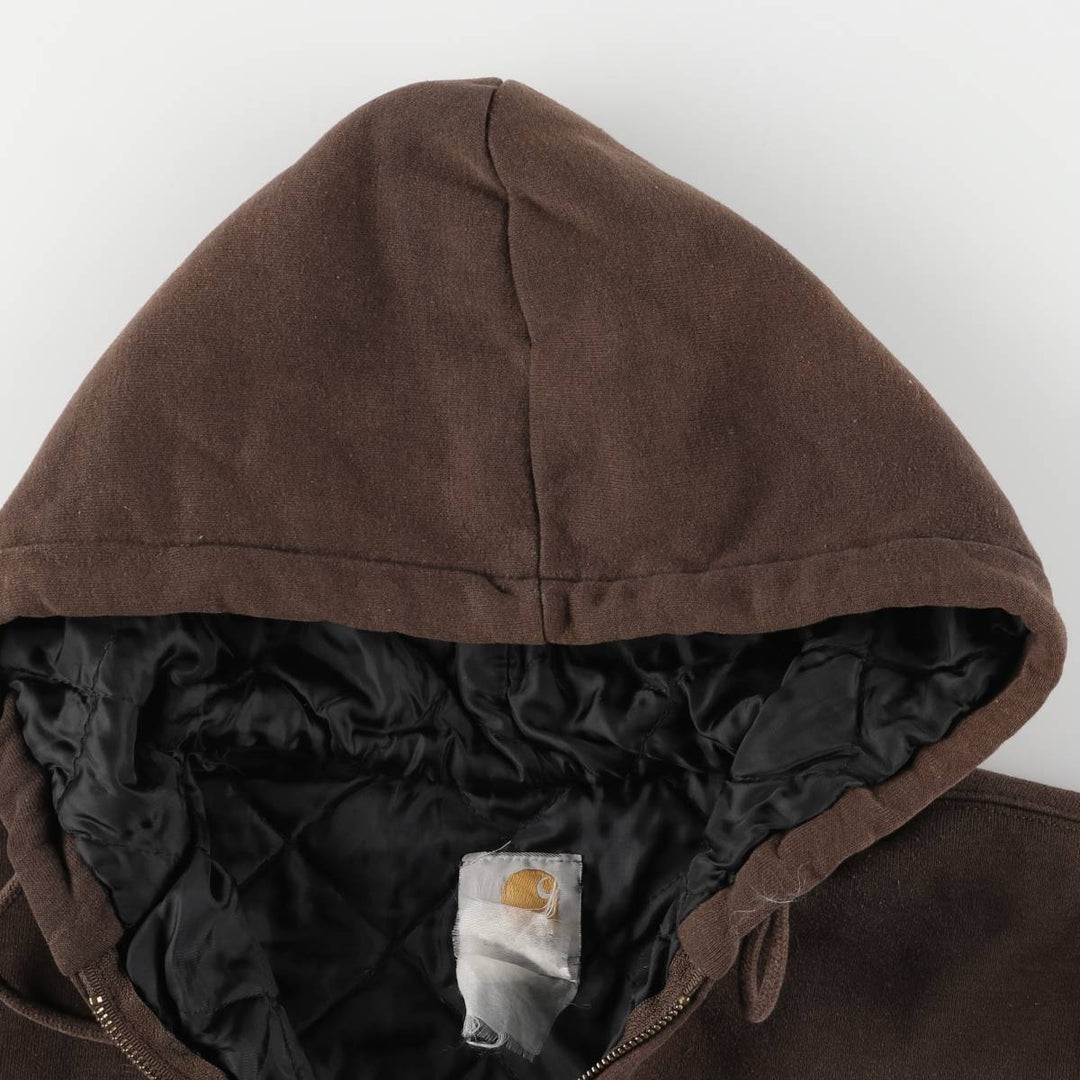 Carhartt Men's XL Full-Zip Hoodie with Padding unclear brown type Vintage Second Hand