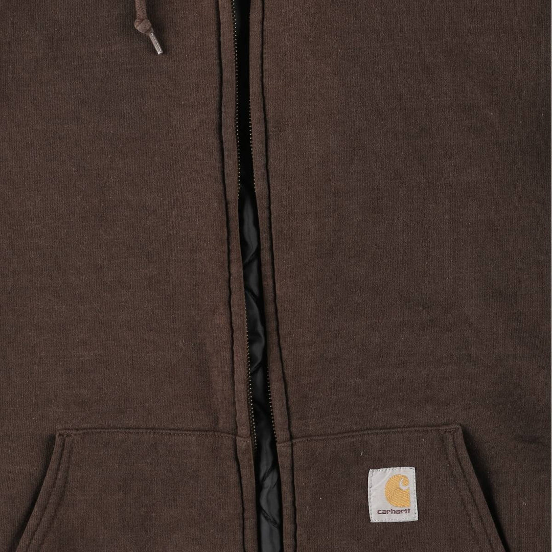 Carhartt Men's XL Full-Zip Hoodie with Padding unclear brown type Vintage Second Hand