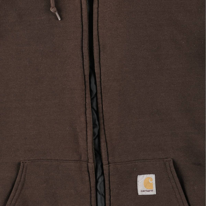 Carhartt Men's XL Full-Zip Hoodie with Padding unclear brown type Vintage Second Hand